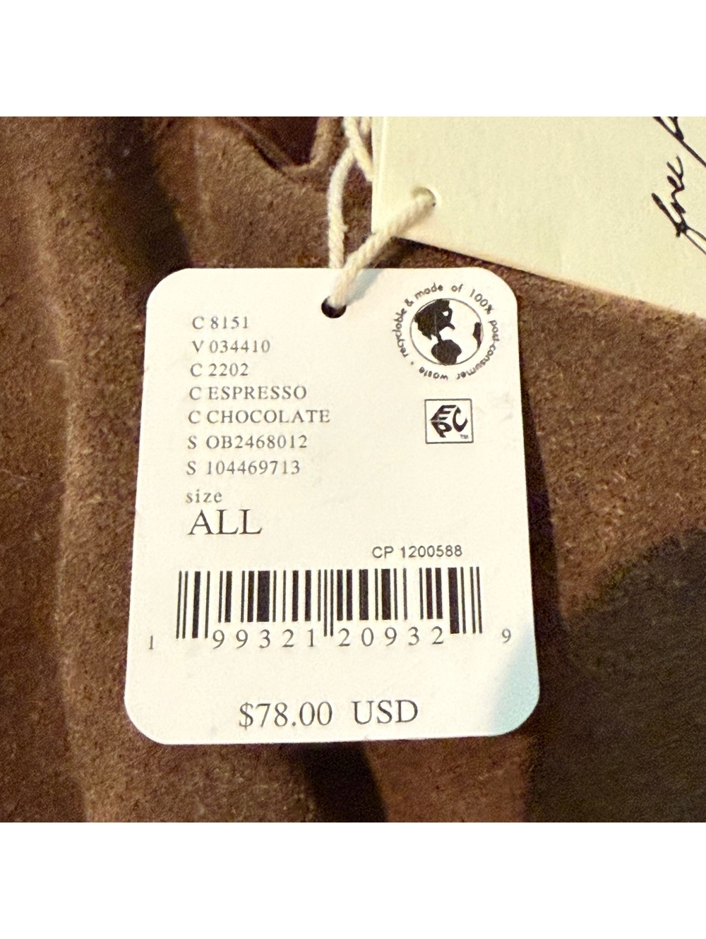 NWT Free People Suki Mini Tote Suede Brown Handbag - Picture 7 of 8